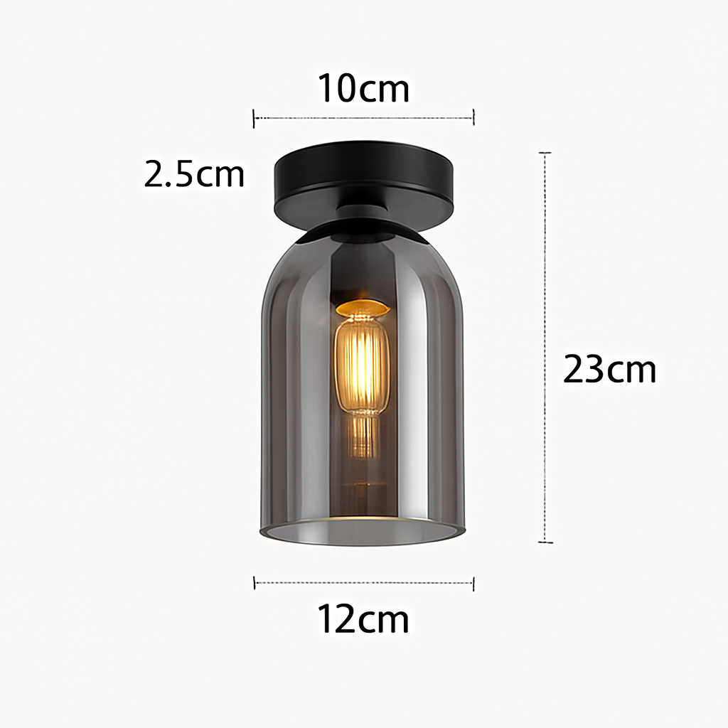 Elira Modern LED Glass Ceiling Light Fixture for Elegant Interiors