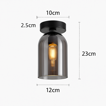 Elira Modern LED Glass Ceiling Light Fixture for Elegant Interiors