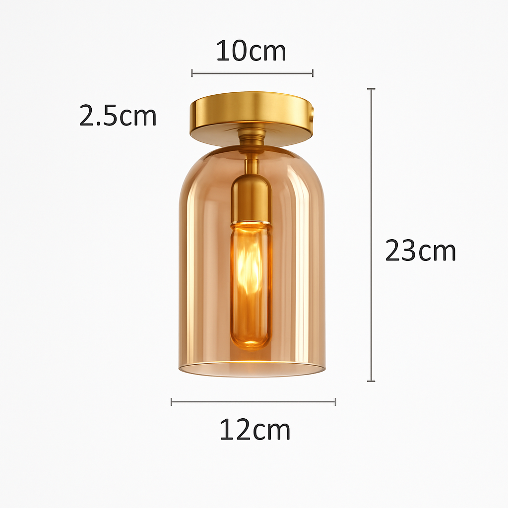 Elira Modern LED Glass Ceiling Light Fixture for Elegant Interiors