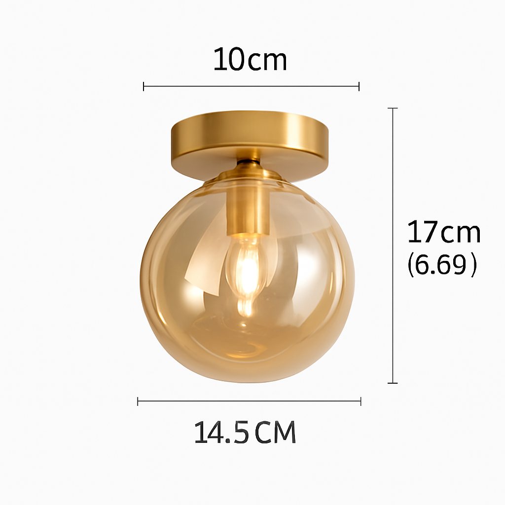 Elira Modern LED Glass Ceiling Light Fixture for Elegant Interiors