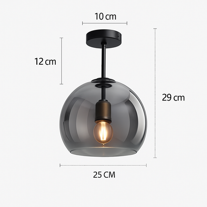 Elira Modern LED Glass Ceiling Light Fixture for Elegant Interiors