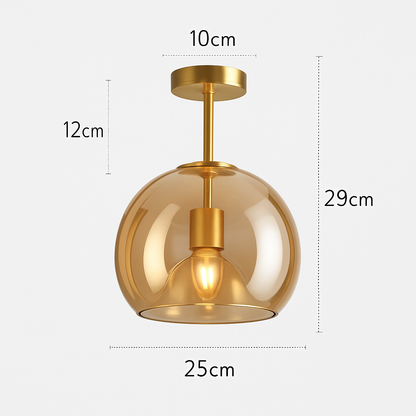 Elira Modern LED Glass Ceiling Light Fixture for Elegant Interiors