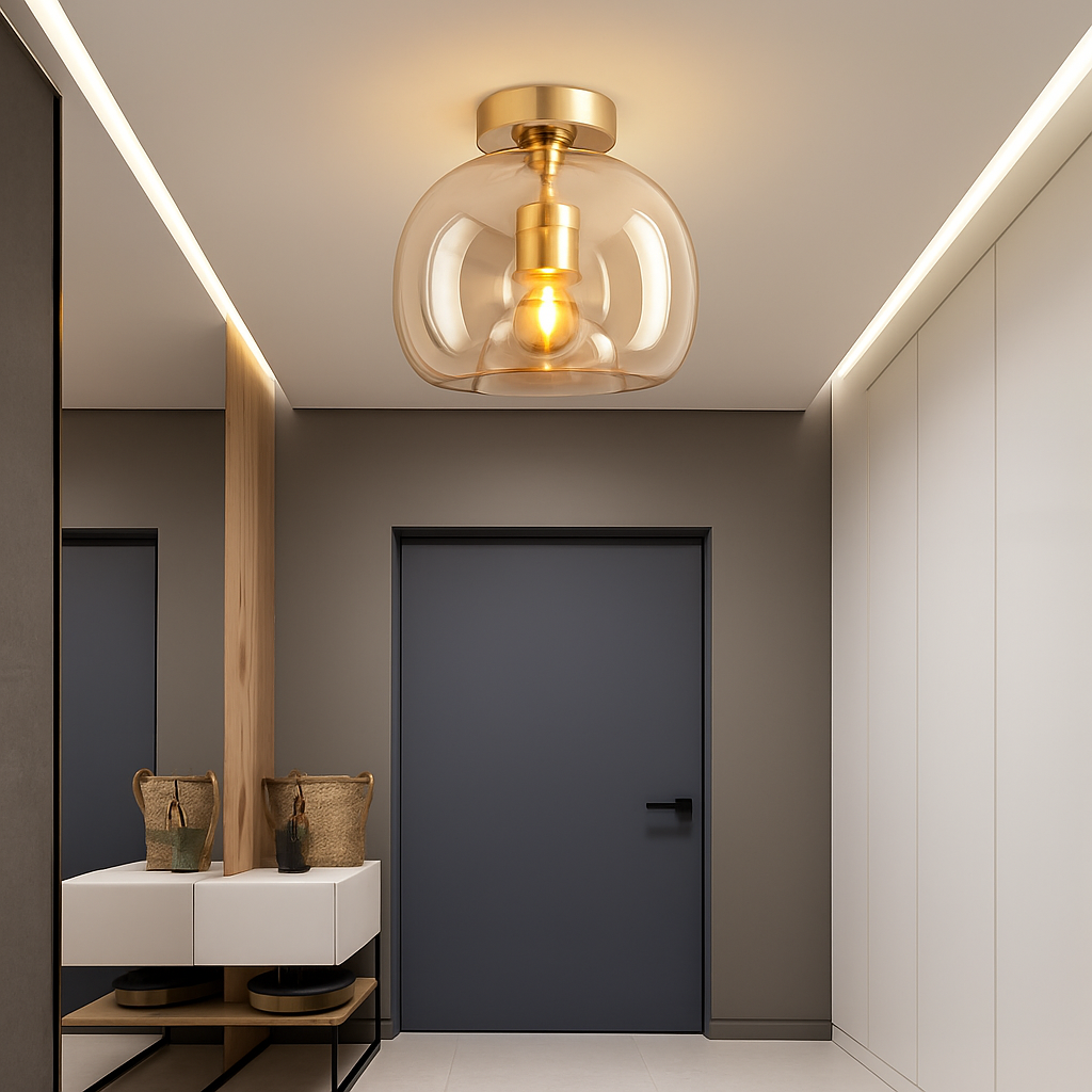 Elira Modern LED Glass Ceiling Light Fixture for Elegant Interiors