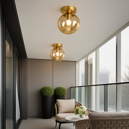 Elira Modern LED Glass Ceiling Light Fixture for Elegant Interiors