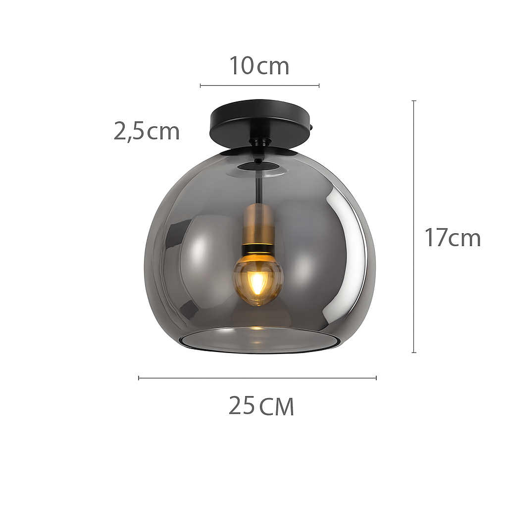 Elira Modern LED Glass Ceiling Light Fixture for Elegant Interiors