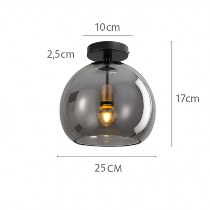 Elira Modern LED Glass Ceiling Light Fixture for Elegant Interiors