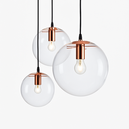 Kora Modern Black Pendant Light – Dimmable Glass Design for Stylish Kitchens