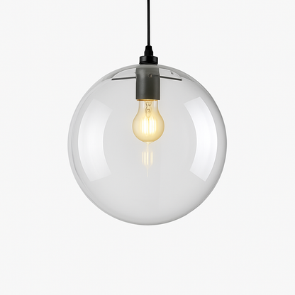 Kora Modern Black Pendant Light – Dimmable Glass Design for Stylish Kitchens