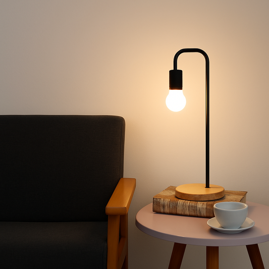 Elvian Vintage Nordic Desk Lamp – Wooden Base Table Lighting Design