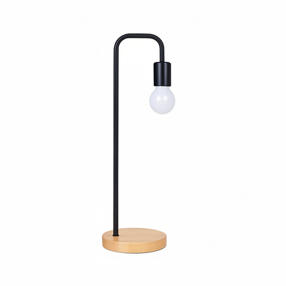Elvian Vintage Nordic Desk Lamp – Wooden Base Table Lighting Design