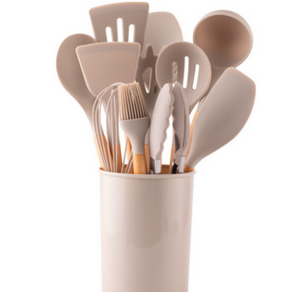 Elaria Eco-Friendly Kitchen Utensil Set – 12-Piece Cooking Tools for Everyday Use