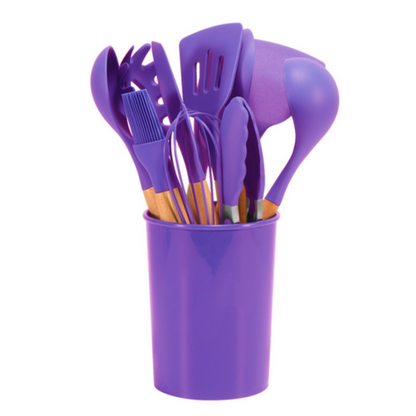 Elaria Eco-Friendly Kitchen Utensil Set – 12-Piece Cooking Tools for Everyday Use