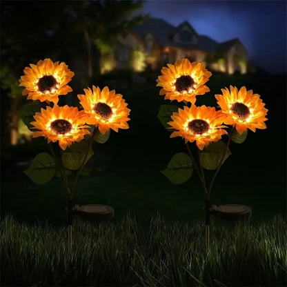 Luna Sunflower Solar Garden Light – Automatic LED Outdoor Lights for Garden Ambiance