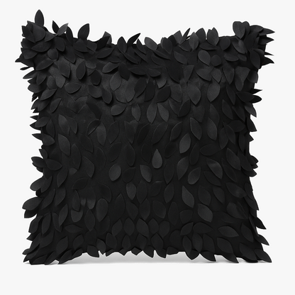 Leafy 3D Cushion Cover – Elegant Embroidered Home Decor Accent