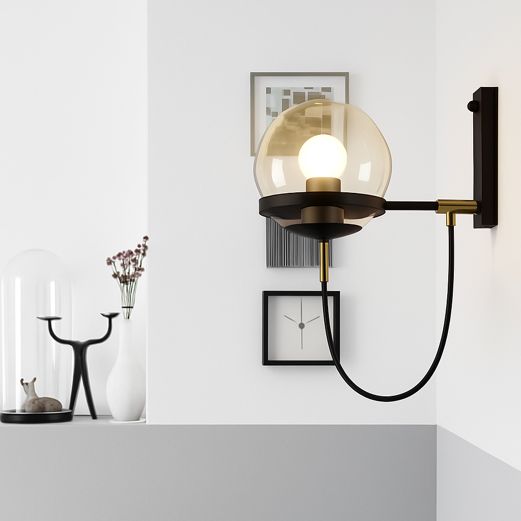 Velo Modern LED Wall Light – Elegant Glass Sconce for Stylish Home Ambiance