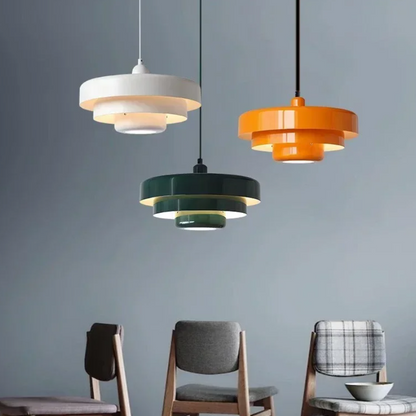 Sorbet Modern Pendant Light with Tiered Aluminium Kitchen Design