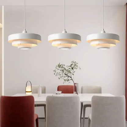 Sorbet Modern Pendant Light with Tiered Aluminium Kitchen Design