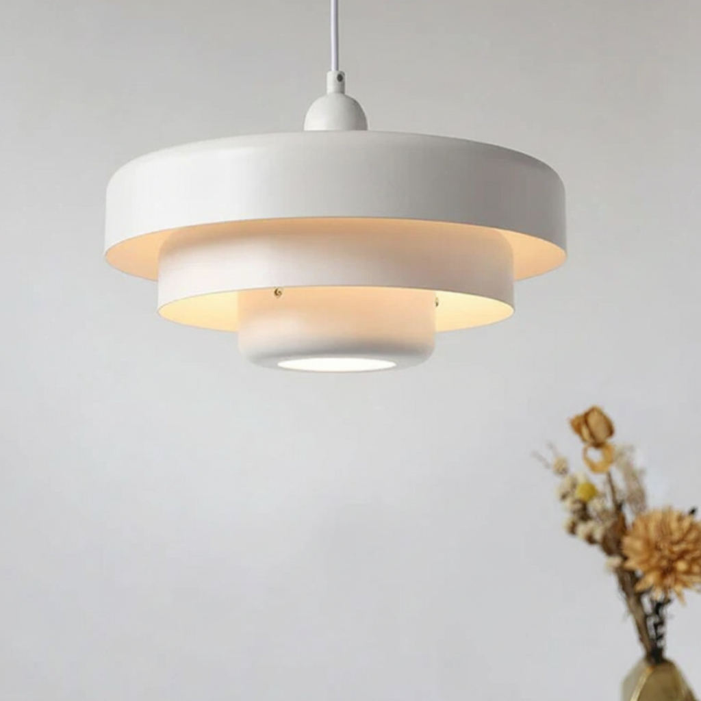 Sorbet Modern Pendant Light with Tiered Aluminium Kitchen Design