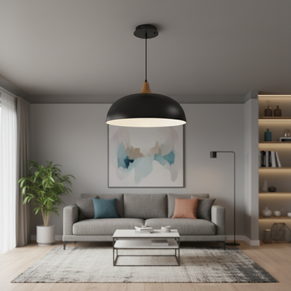 Grove Modern Oak Ceiling Light with Adjustable LED Pendant