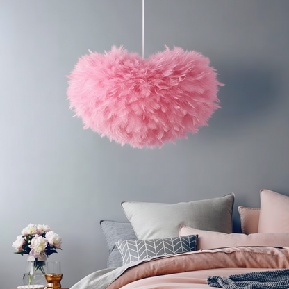 Feather Halo Modern Chandelier with Remote Dimming Room Light