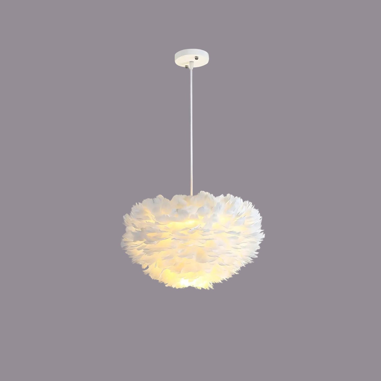 Feather Halo Modern Chandelier with Remote Dimming Room Light