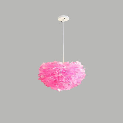 Feather Halo Modern Chandelier with Remote Dimming Room Light