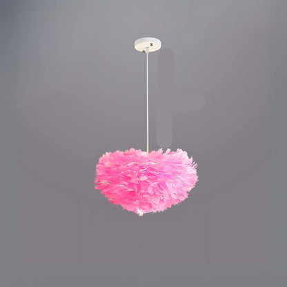 Feather Halo Modern Chandelier with Remote Dimming Room Light