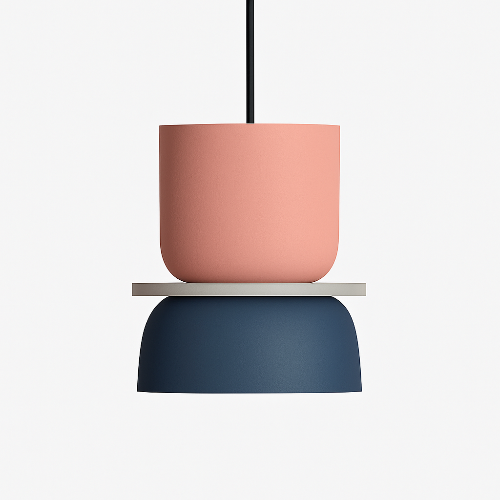 Makka Modern Colorful Pendant Light – Adjustable Height for Artistic Illumination
