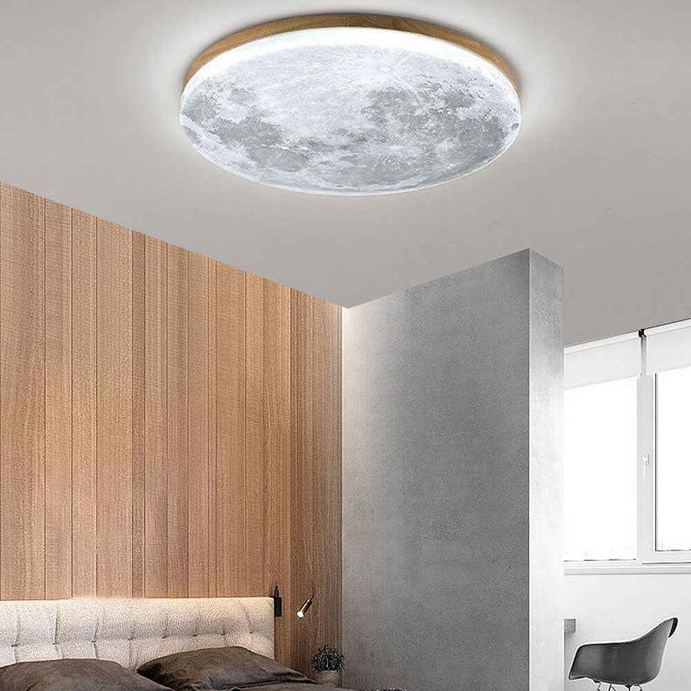 Maple Circle LED Ceiling Light for Warm Minimalist Interiors