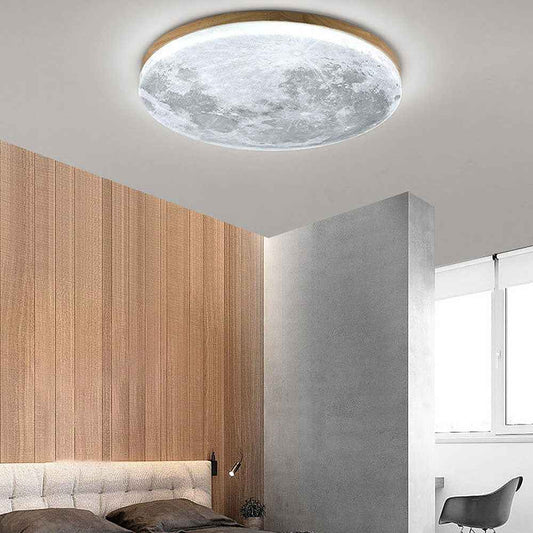 Maple Circle LED Ceiling Light for Warm Minimalist Interiors