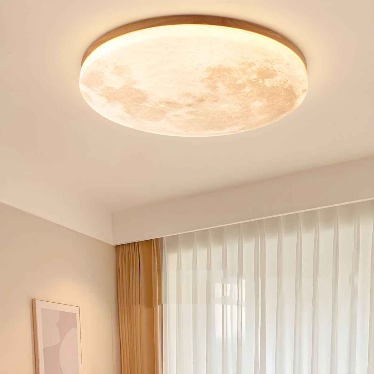 Maple Circle LED Ceiling Light for Warm Minimalist Interiors