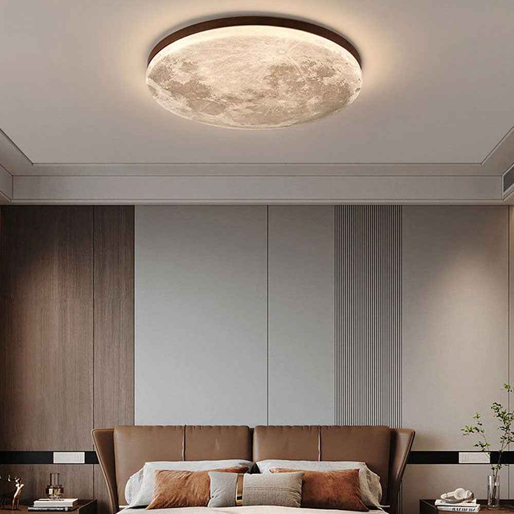 Maple Circle LED Ceiling Light for Warm Minimalist Interiors