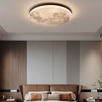 Maple Circle LED Ceiling Light for Warm Minimalist Interiors