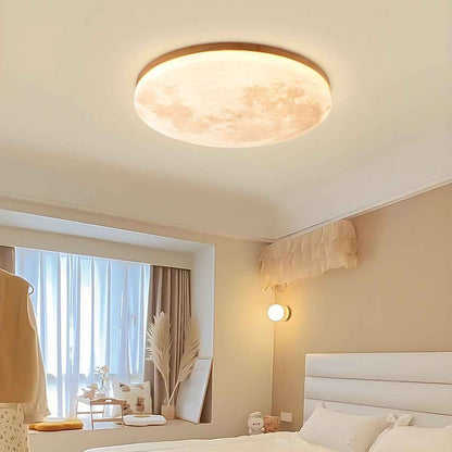 Maple Circle LED Ceiling Light for Warm Minimalist Interiors