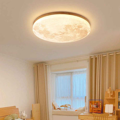 Maple Circle LED Ceiling Light for Warm Minimalist Interiors
