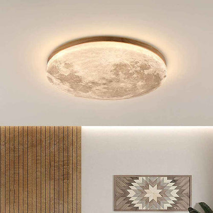 Maple Circle LED Ceiling Light for Warm Minimalist Interiors