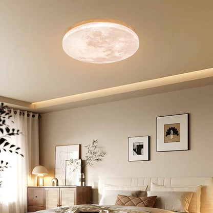 Maple Circle LED Ceiling Light for Warm Minimalist Interiors