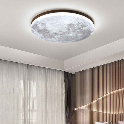 Maple Circle LED Ceiling Light for Warm Minimalist Interiors