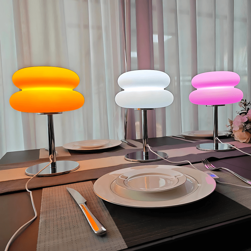 Bonbon Halo Table Lamp with Adjustable Brightness and LED Lighting