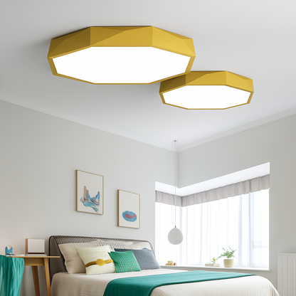 Facet Modern Octagon LED Ceiling Light for Stylish Interiors
