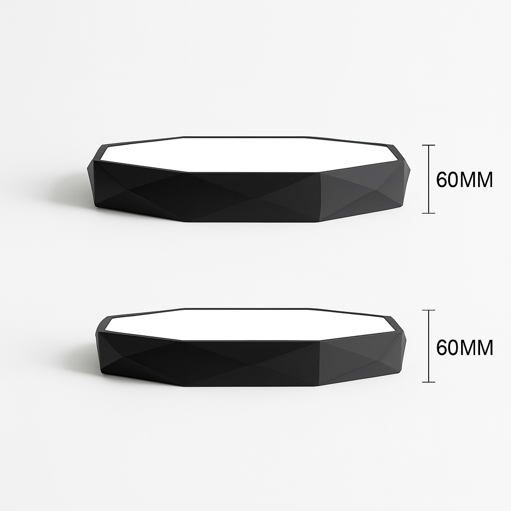 Facet Modern Octagon LED Ceiling Light for Stylish Interiors