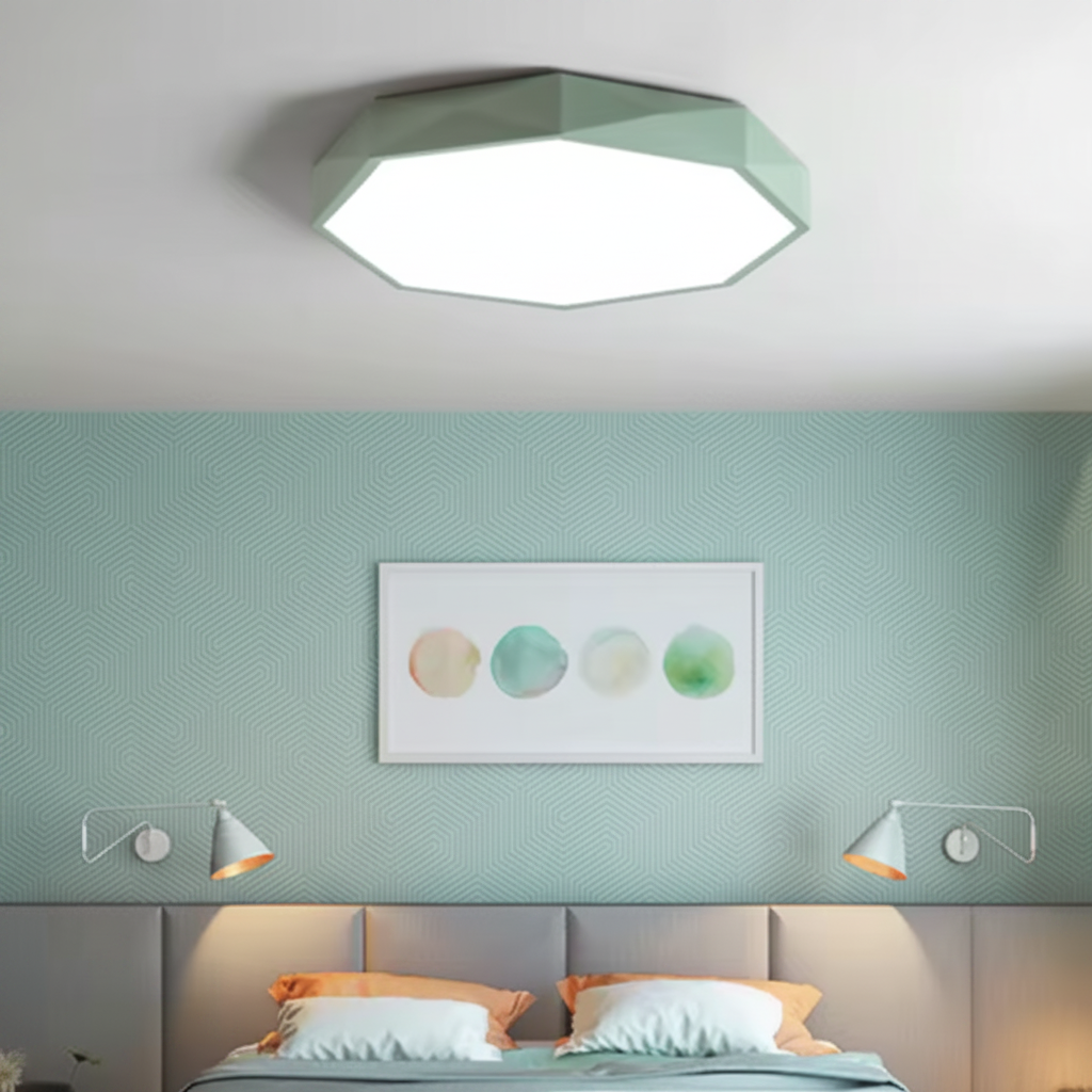 Facet Modern Octagon LED Ceiling Light for Stylish Interiors