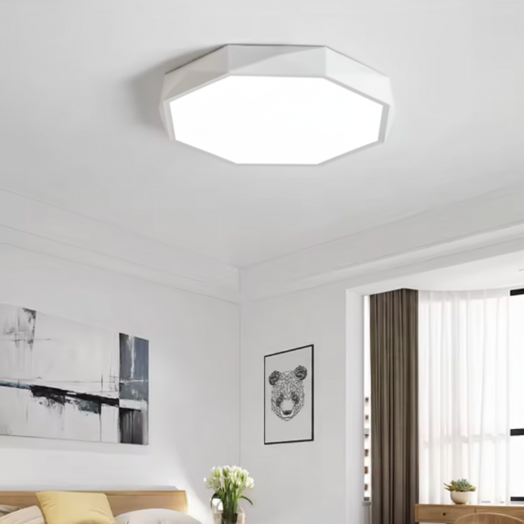 Facet Modern Octagon LED Ceiling Light for Stylish Interiors