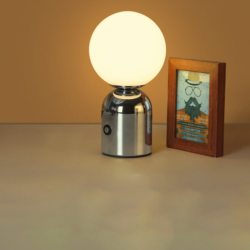 Halo Modern Bedside Table Lamp with Dimmable LED Glow