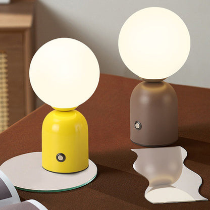 Halo Modern Bedside Table Lamp with Dimmable LED Glow