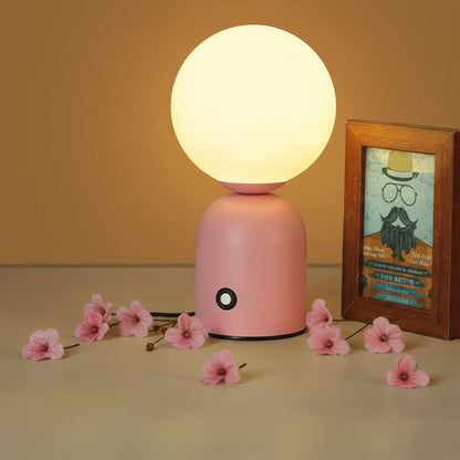 Halo Modern Bedside Table Lamp with Dimmable LED Glow