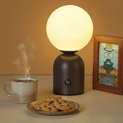 Halo Modern Bedside Table Lamp with Dimmable LED Glow