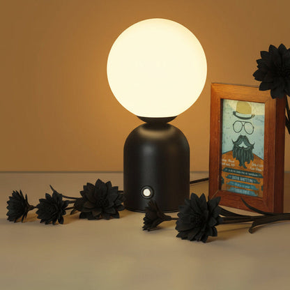 Halo Modern Bedside Table Lamp with Dimmable LED Glow