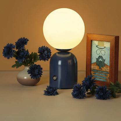 Halo Modern Bedside Table Lamp with Dimmable LED Glow