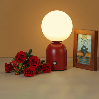 Halo Modern Bedside Table Lamp with Dimmable LED Glow